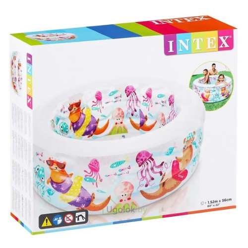 Бассейн детский надувной Intex Аквариум "Маленькая выдра" 152x56 см (58480) Бассейн детский надувной Intex Аквариум "Маленькая выдра" 152x56 см (58480)