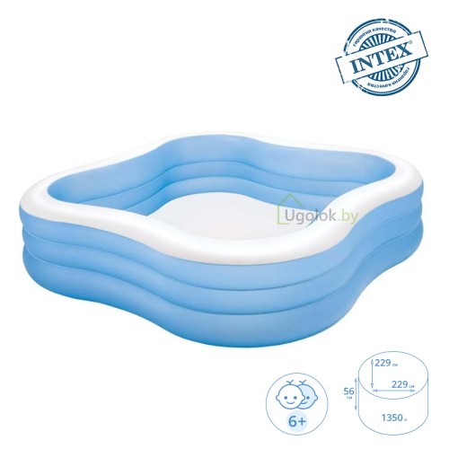 Бассейн надувной Intex Волна 229x229x56 см (57495NP) Бассейн надувной Intex Волна 229x229x56 см (57495NP)