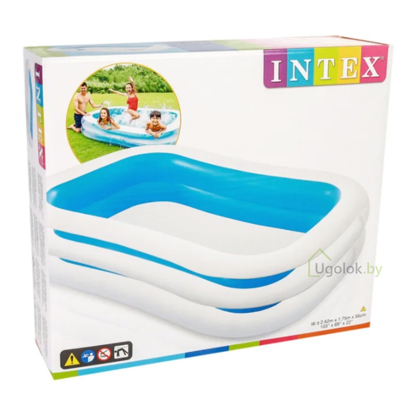 Семейный надувной бассейн Intex 262x175x56 см (56483NP)