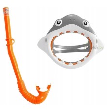 Маска с трубкой для плавания детская Акула 3-8 лет (55944)