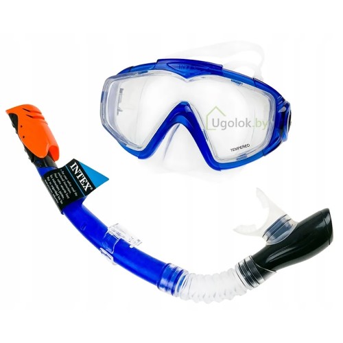 Маска с трубкой для плавания Aqua Pro Swim 14+ (55962)