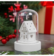 Новогодний сувенир с подсветкой «Зимний домик» 3588735