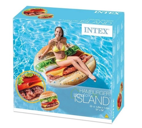 Надувной плот Intex Сочный гамбургер 135x127x23 см (58780EU) Надувной плот Intex Сочный гамбургер 135x127x23 см (58780EU)