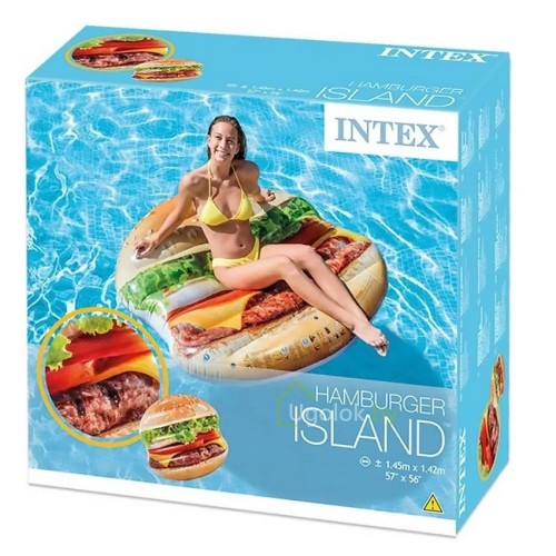 Надувной плот Intex Сочный гамбургер 135x127x23 см (58780EU)