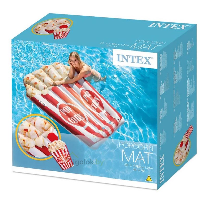 Надувной плавательный матрас Intex Попкорн 168x107x20 см (58779EU)
