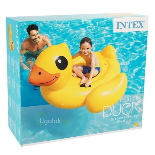 Надувная игрушка-плотик Intex Жёлтый утёнок 147х81см (57556NP) 3+ Надувная игрушка-плотик Intex Жёлтый утёнок 147х81см (57556NP) 3+