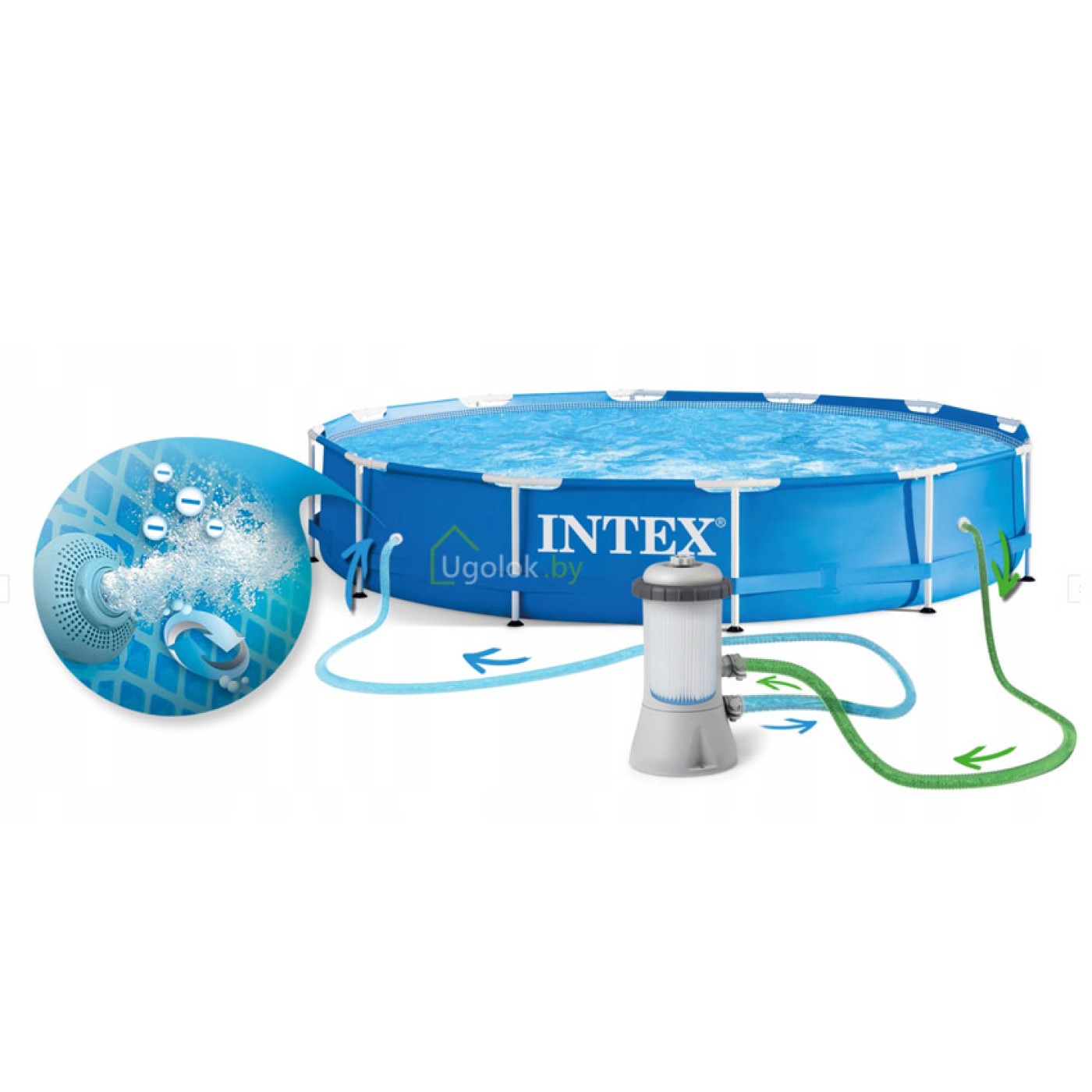 Бассейн каркасный Intex Metal Frame с фильтр-насосом 366x76 см (28212NP ...