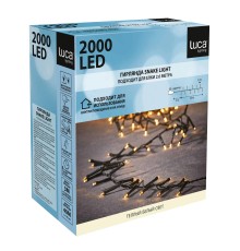 Гирлянда светодиодная String Light, 40 м, 8 режимов, 2000 ламп (теплый белый, 85744) Luca lighting