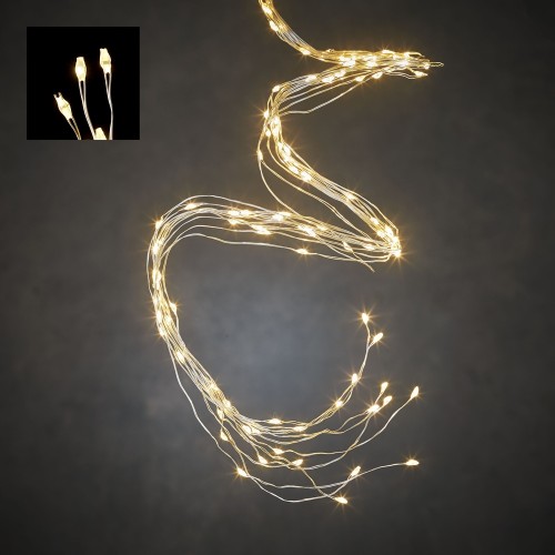 Гирлянда светодиодная «Хвост» String Light, 1 м, 125 ламп (белый, 84922) Luca lighting
