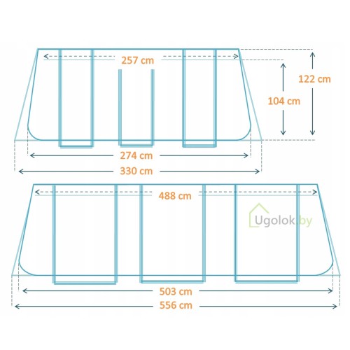 Бассейн каркасный Intex Prism Frame 503x274x122 см (26796NP) Бассейн каркасный Intex Prism Frame 503x274x122 см (26796NP)