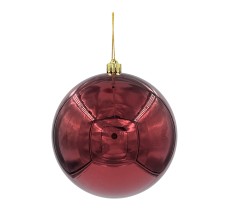 Шар новогодний для елки, 20 см (бордовый, 87010)