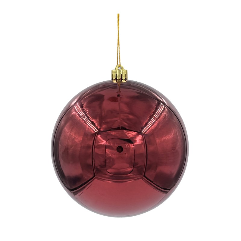 Шар новогодний для елки, 20 см (бордовый, 87010)