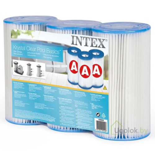 Картридж типа А для фильтр-насосов Intex 11х20 см (29003) 3 штуки