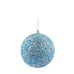 Елочная игрушка шар ø 10 см светло-голубой с блестками пенопласт (86868)