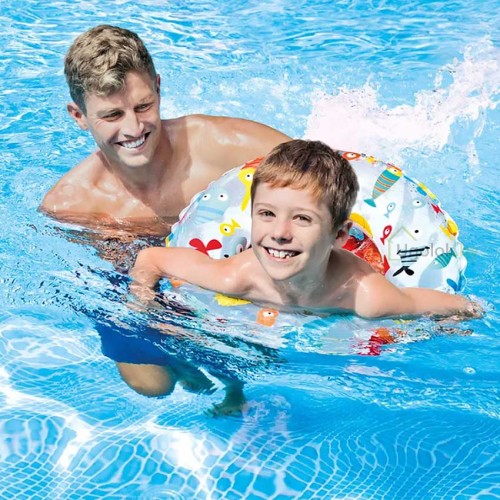 Надувной круг Intex Lively Print 61 см (59241NP) 6-10 лет, рыбки