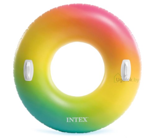 Круг надувной с ручками Intex Цветной вихрь 122 см (58202NP) 9+ Круг надувной с ручками Intex Цветной вихрь 122 см (58202NP) 9+