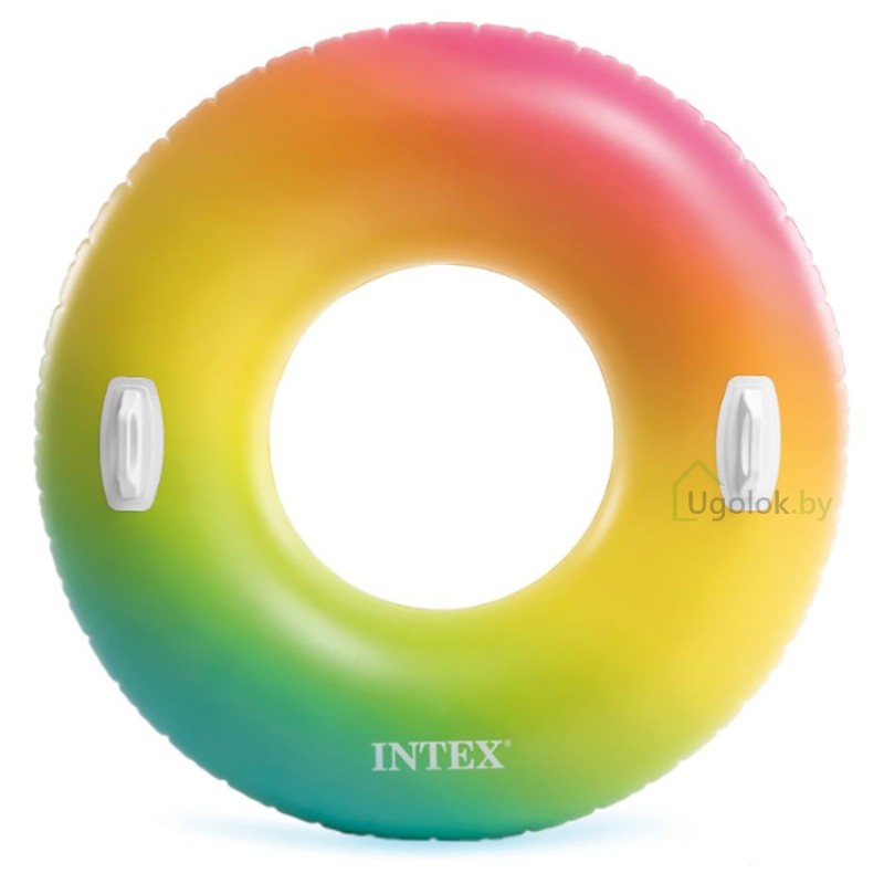 Круг надувной с ручками Intex Цветной вихрь 122 см (58202NP) 9+