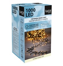 Гирлянда светодиодная String Light, 20 м, 8 режимов, 1000 ламп (теплый белый, 83783) Luca lighting