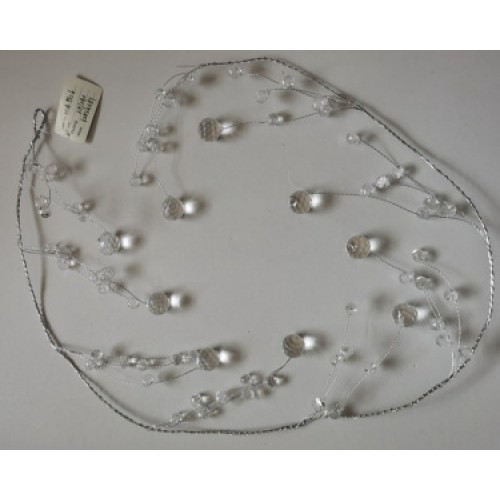 Гирлянда с кристаллами, 1,1 м (прозрачная, WHF9516)
