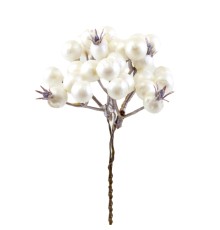 Набор веток с ягодами, 13 см, 3 шт (белые, TH07-12644)