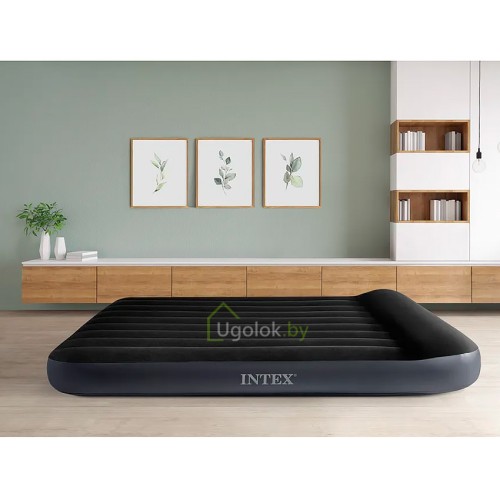 Матрас надувной с подголовником Intex Pillow Rest Classic, 203*152*25 см (64143)