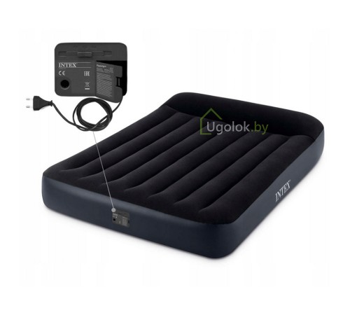 Матрас самонадувной с подголовником Intex Pillow Rest Classic, 191*137*25 см (64148NP)