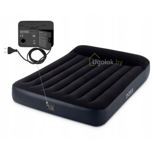 Матрас самонадувной с подголовником Intex Pillow Rest Classic, 191*137*25 см (64148NP)