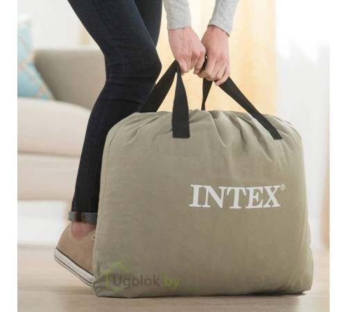 Кровать самонадувная с подголовником Intex Deluxe Pillow Rest, 191*99*42 см (64132)