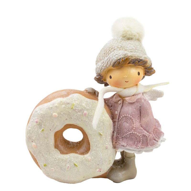 Сувенир новогодний «Девочка с пончиком», 15*13 см (SW22-70301A-2)