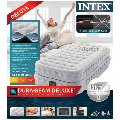 Кровать самонадувная Intex Supreme Air-Flow, 191*99*51 см (64488) Кровать самонадувная Intex Supreme Air-Flow, 191*99*51 см (64488)