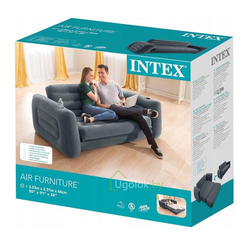 Надувной диван-кровать 224x203x66 см (66552)