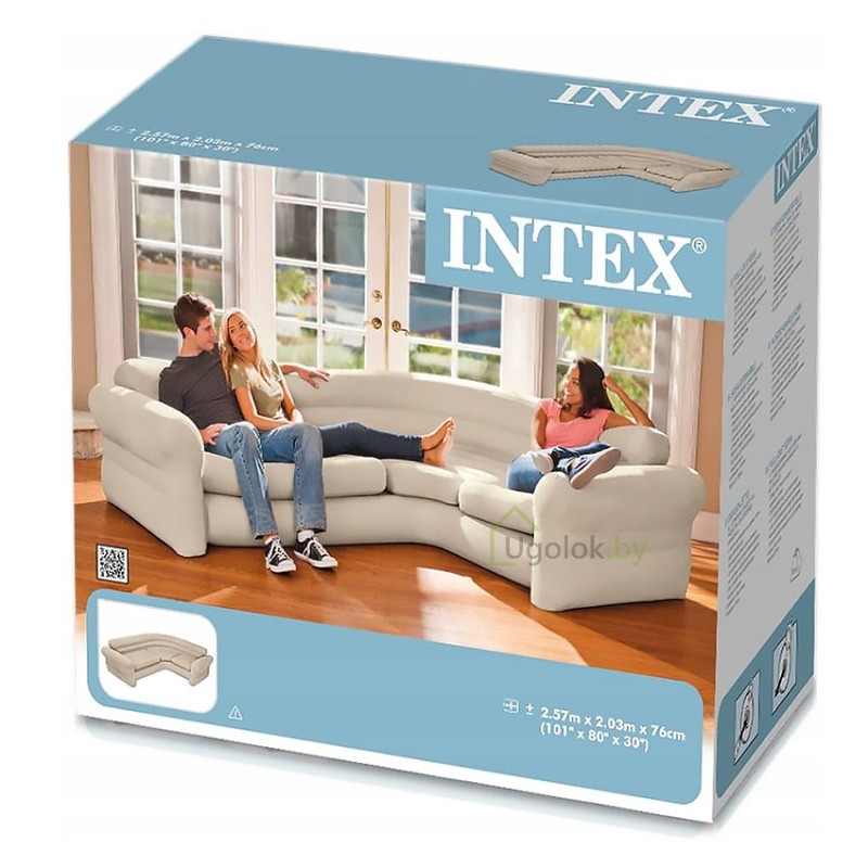Надувной угловой диван Intex 257x203x76 см (68575NP)