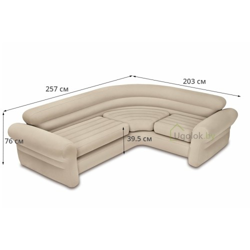 Надувной угловой диван Intex 257x203x76 см (68575NP)