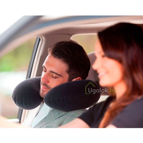 Надувная подушка-подголовник для путешествий Intex 36x30x10 см (68675)