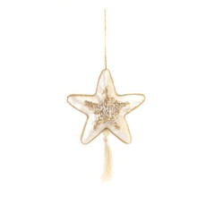 Елочное украшение «Звезда с кисточкой», 20*14 см (белый, 688201724)