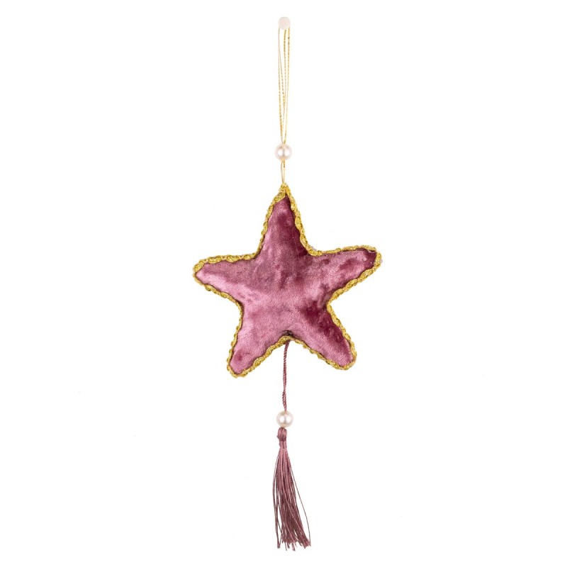 Елочное украшение «Звезда с кисточкой», 20*11 см (сиреневый, 211-0801C)