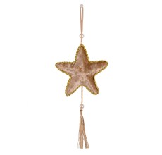 Елочное украшение «Звезда с кисточкой», 20*11 см (шампань, 211-0801E)