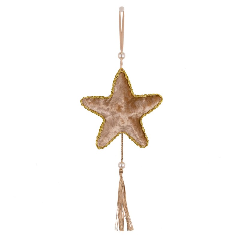 Елочное украшение «Звезда с кисточкой», 20*11 см (шампань, 211-0801E)