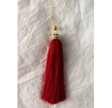 Новогоднее украшение подвеска «Кисточка», 21*3,5 см (красное, XL132-778-RD)