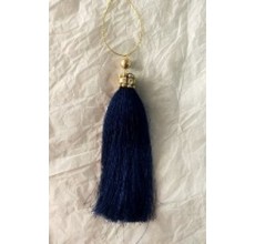 Новогоднее украшение подвеска «Кисточка», 21*3,5 см (синее, XL132-778-BL)