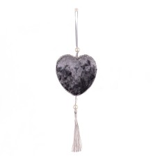 Елочное украшение «Сердце с кисточкой», 20*8 см (серое, 211-0800F)