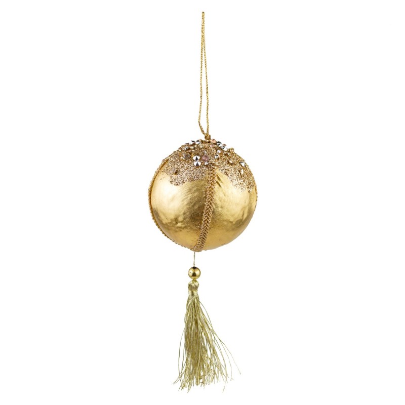 Елочное украшение «Шар с кисточкой», 8 см (золотой, 688222074)