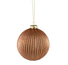 Стеклянный елочный шар, 10 см (бронзовый, EBE242449-10)