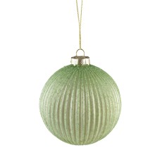 Стеклянный елочный шар, 10 см (мятный, EBE242448-10)
