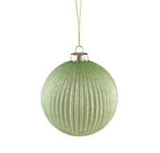 Стеклянный елочный шар, 8 см (мятный, EBE242448)