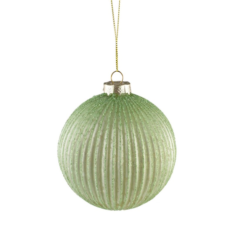 Стеклянный елочный шар, 8 см (мятный, EBE242448)