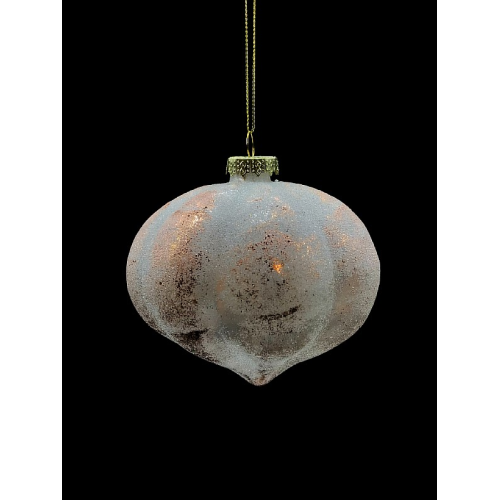 Елочная игрушка вертушка 10 см стекло 22-146