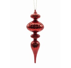 Елочная игрушка «Вертушка Рубин», 29 см (стекло, 22-151)