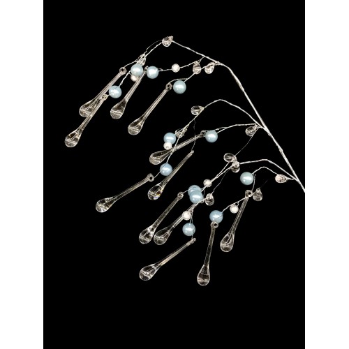 Декоративная ветка «Капли», 60 см (маренго, 23-42)