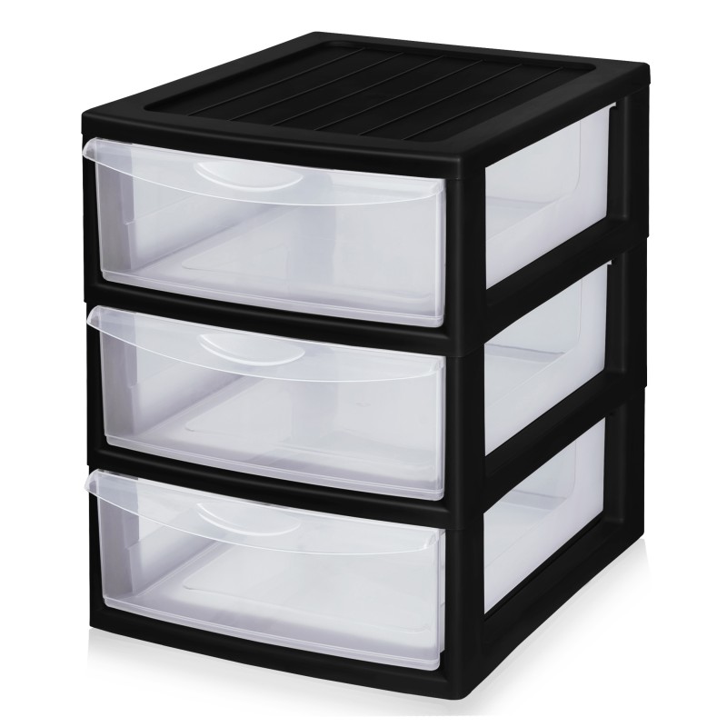Органайзер "Mini Box"  3х-секционный прозрачный черный